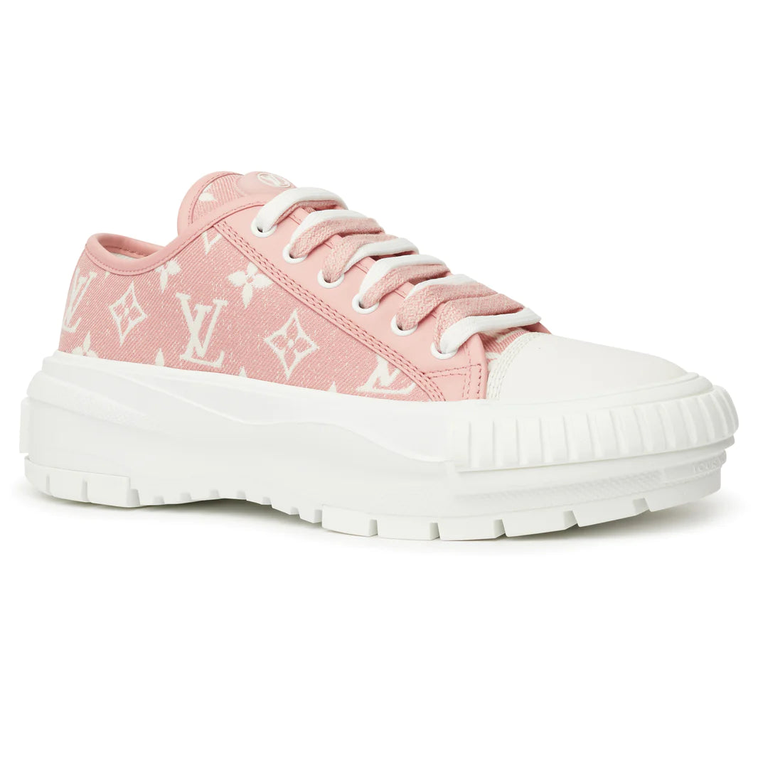 Louis-Vuitton-LV-Squad-Monogram-Pink-White-Sneaker-Crepslocker-Front-Side